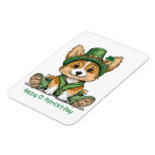 Happy St. Patrick's Day Corgi Dog Magnet (Linke Seite)