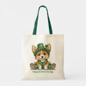 Happy St. Patrick's Day Corgi Dog Tragetasche (Rückseite)