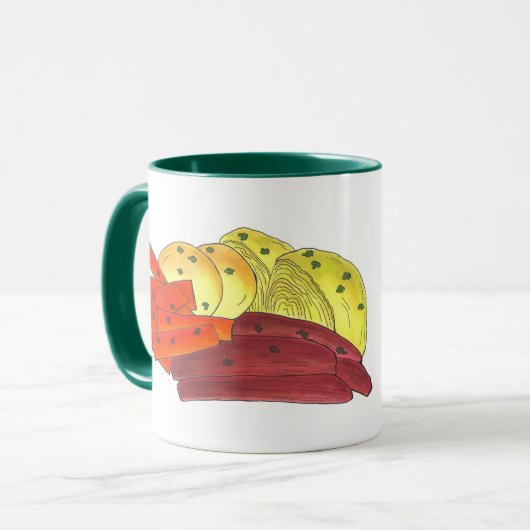 Happy St. Patrick's Day Corned Beef and Cabbage Tasse (Vorderseite Links)
