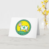 Happy St. Patrick's Day Cow Karte (Gelbe Blume)