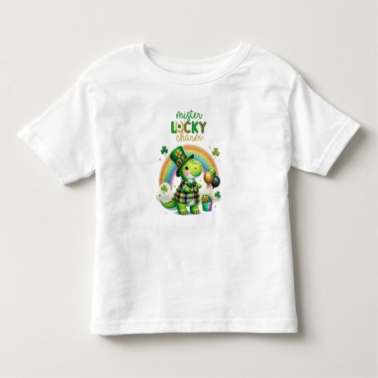 Happy St. Patrick's Day Crocodile Kleinkind T-shirt (Vorderseite)