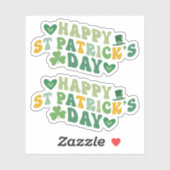 Happy St. Patrick's Day Custom-Cut Vinyl Sticker (Blatt)