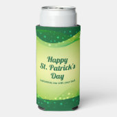Happy St. Patrick's Day Custom Green Sparkle Party Selters Dosenkühler (Seltzer Rückseite)