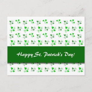 Happy St. Patrick's Day Custom Kleeblatt Postcard Postkarte