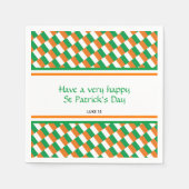 Happy St Patricks Day Custom Patriotic Irish Flag Serviette (Vorderseite)