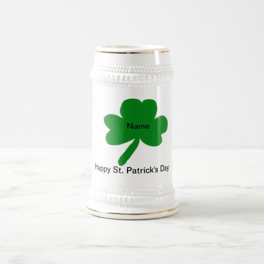Happy St. Patrick's Day Customize YOUR Name Stein Bierglas (Mittel)