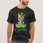 Happy St Patrick's Day Cute Lucky Cat Kitten Irish T-Shirt (Vorderseite)