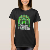 Happy St Patricks Day Cute One Lucky Teacher Rainb T-Shirt (Vorderseite)