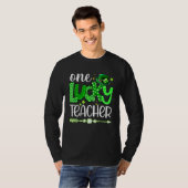 Happy St Patricks Day Cute One Lucky Teacher Shamr T-Shirt (Vorne ganz)