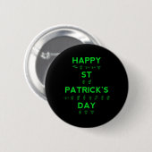 Happy St Patricks Day Deaf Pride Sign Language ASL Button (Vorne & Hinten)