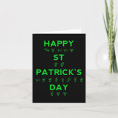 Happy St Patricks Day Deaf Pride Sign Language ASL Karte (Vorderseite)