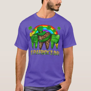 Happy St Patrick's Day Dental Assistant Tooth Iris T-Shirt