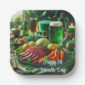 Happy St Patrick's Day Dinner Paper Plate Pappteller (Vorderseite)