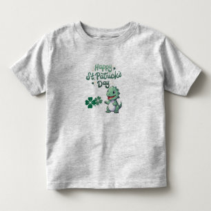 Happy St. Patrick's Day Dino Kleinkind T-shirt