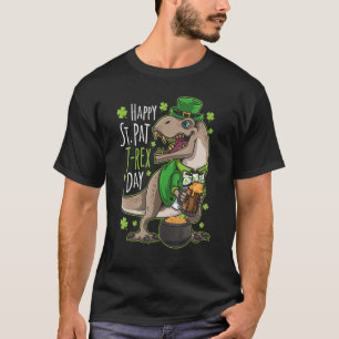 Happy St Patricks Day Dinosaur Dino Saurus Irish S T-Shirt