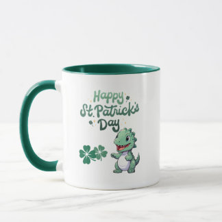 Happy St. Patrick's Day _ Dinosaur niedlich Tasse