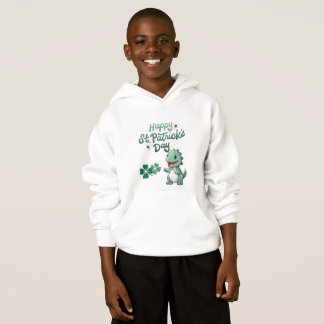 Happy St. Patrick's Day Dinosaurier für Kinder Hoodie