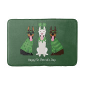 Happy St Patricks Day Dobermann Hunde Badematte (Vorderseite)