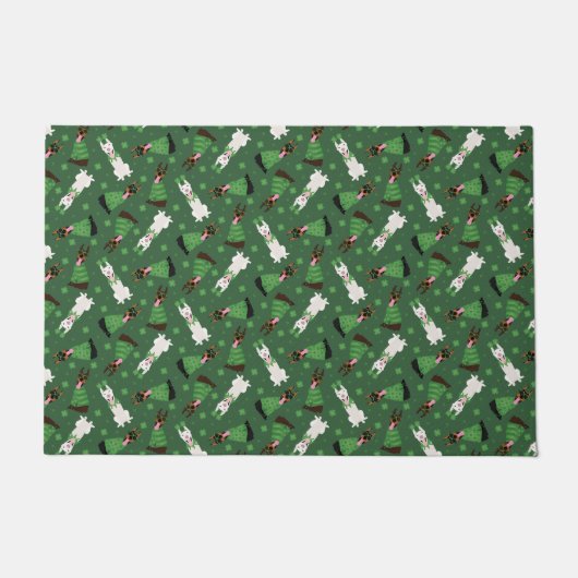 Happy St Patricks Day Dobermann Hunde Fußmatte (Vorderseite)