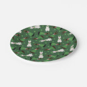 Happy St Patricks Day Dobermann Hunde Pappteller (Schrägansicht)