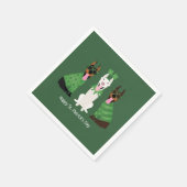 Happy St Patricks Day Dobermann Hunde Serviette (Ecke)