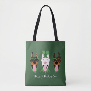 Happy St Patricks Day Dobermann Hunde Tasche
