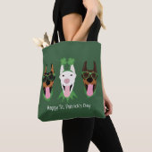 Happy St Patricks Day Dobermann Hunde Tasche (Von Nahem)