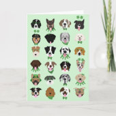 Happy St Patricks Day Dog Face Pattern Karte (Vorderseite)