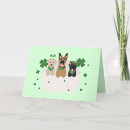 Happy St Patricks Day Dog Mail Feiertagskarte