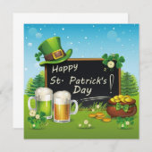 Happy St. Patrick's Day Einladung (Vorne/Hinten)