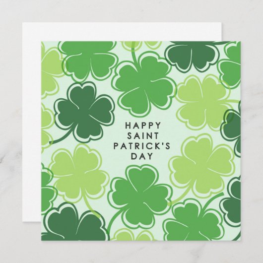 Happy St. Patricks Day Einladung (Vorne/Hinten)