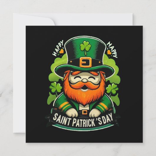 Happy St Patricks Day Einladung (Rückseite)