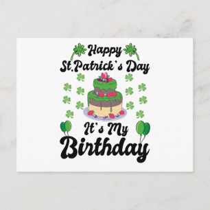 Happy St. Patrick's Day Es ist mein Geburtstag Postkarte