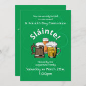 HAPPY ST PATRICK'S DAY Event Feier Einladung (Vorne/Hinten)