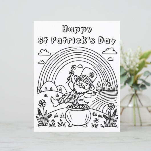 Happy St Patrick's Day | Farbseite (Stehend Vorderseite)