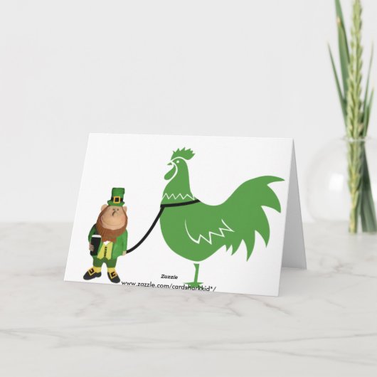 Happy St.Patrick's Day fecktard Karte (Rückseite)