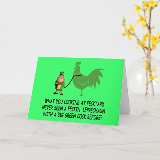 Happy St.Patrick's Day fecktard Karte (Gelbe Blume)