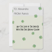 Happy St. Patrick's Day Feiertagskarte (Rückseite)