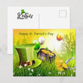 Happy St. Patrick's Day Feiertagspostkarte (Vorne/Hinten)