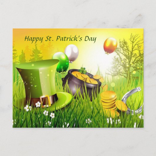 Happy St. Patrick's Day Feiertagspostkarte (Vorderseite)