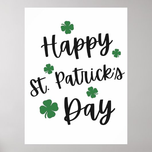 Happy St. Patrick's Day - Festlicher irischer Feie Poster (Vorne)