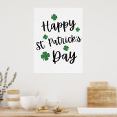 Happy St. Patrick's Day - Festlicher irischer Feie Poster (Küche)