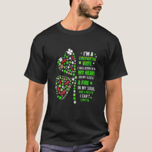 Happy St Patricks Day Feuerwehrmann Kleeblatt Männ T-Shirt