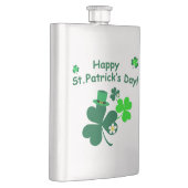 Happy St. Patrick's Day Flachmann (Rechts)