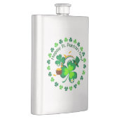 Happy St. Patrick's Day Flachmann (Rechts)