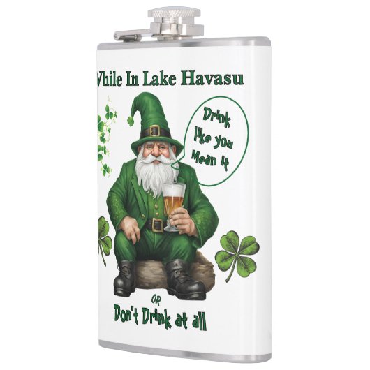 Happy St. Patrick's Day Flachmann (Links)