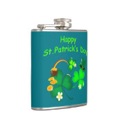 Happy St. Patrick's Day Flachmann (Rechts)