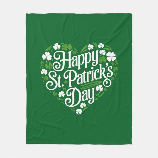 Happy St Patrick's Day Fleecedecke (Vorderseite)