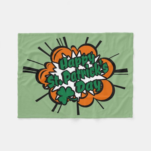 Happy St. Patrick's Day Fleecedecke (Vorderseite (Horizontal))