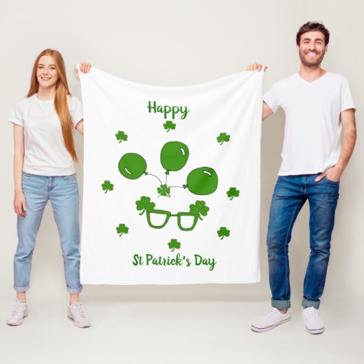 Happy St Patrick's Day Fleecedecke (Beispiel)